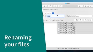 How to batch rename files in Finder