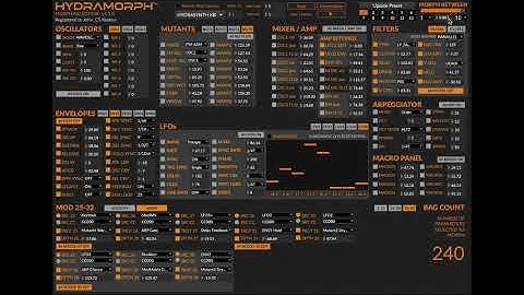 Interpolating Between Two Hydramorph Presets on the Hydrasynth