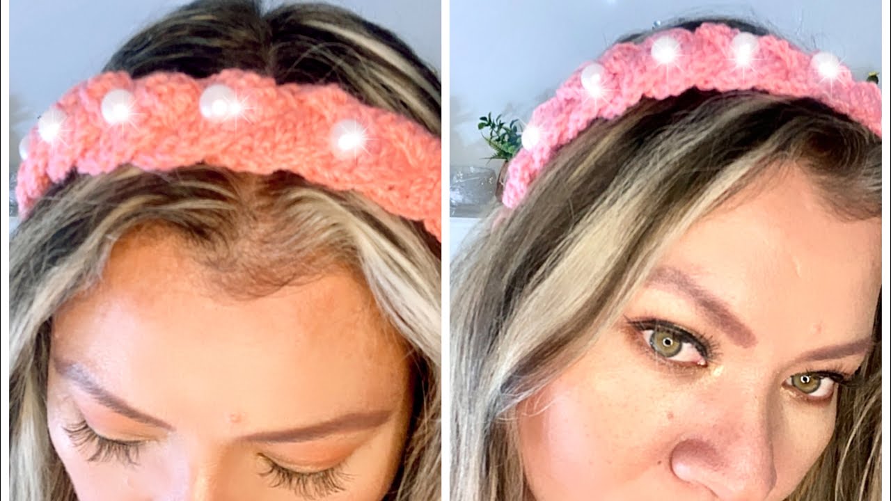 Diadema trenzada a crochet