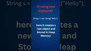 How many ways we can create strings in java #shorts #java #javainterviewquestions