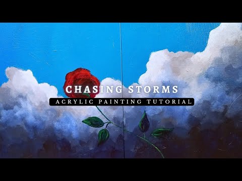 HOW TO PAINT DRAMATIC CLOUDS | ACRYLIC PAINTING TUTORIAL - YouTube