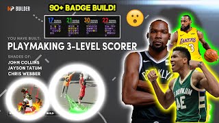 INSANE 90 BADGE PLAYMAKING 3 LEVEL SCORER! MAX BADGES NBA 2K21 NEXT GEN | BEST KEVIN DURANT BUILD