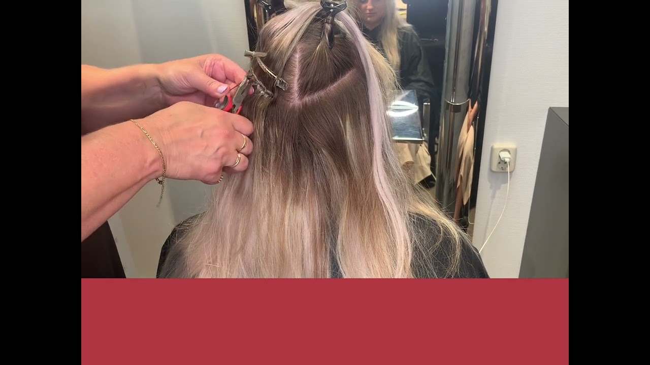 Plaatsing van wefts extensions met microringen.