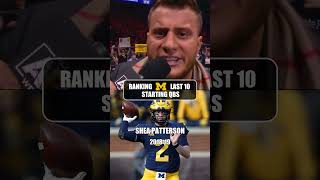 Ranking Last 10 Michigan Starting Quarterbacks