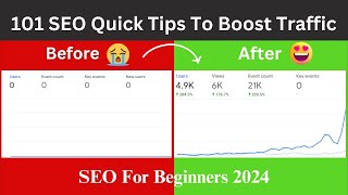 101 Proven SEO Tips To Drive Organic Traffic | SEO For Beginners 2024