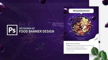 Instagram Ad - Food Banner Design in Adobe Photoshop CC Tutorial