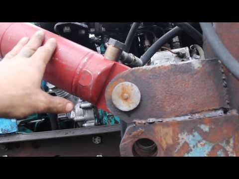 установка цилиндра подъёма стрелы установка цилиндра подъёма стрелы