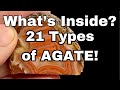 I cut 21 different types of agate enjoy the incredible beauty of agates from around the world