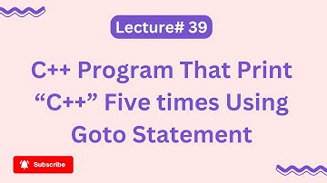 Program that Print "C++" Five times using Goto Statement #foryou #computer #reel