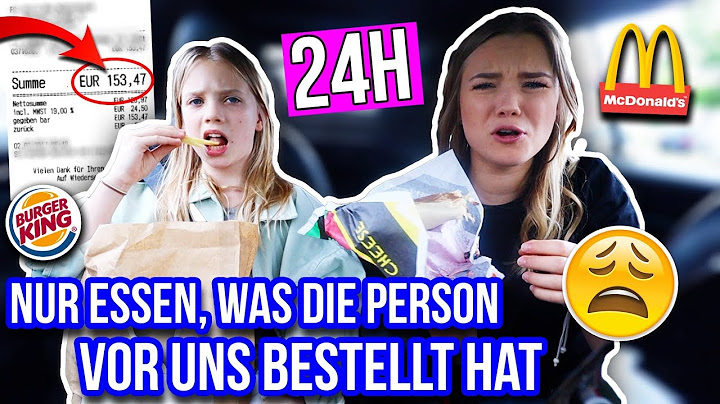 24H NUR ESSEN, WAS DIE PERSON VOR UNS BESTELLT 😰🍟 (Drive in mit Jana)