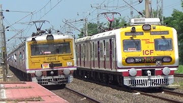 Dangerous Crossing Trains | Howrah Barddhaman Emu Local Crossing Barddhaman Howrah ICF Local Trains