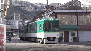 京阪 石山坂本線 700形 705-706編成 石山寺行き 路面区間走行 三井寺～びわ湖浜大津 20240204