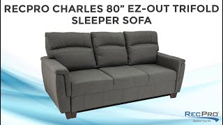 RecPro Charles 80' EZOUT Trifold Sleeper Sofa