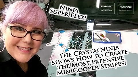 How to Create The Most Expensive Mini Cooper Stripes! Swarovski crystal stripes with the Best Glue!