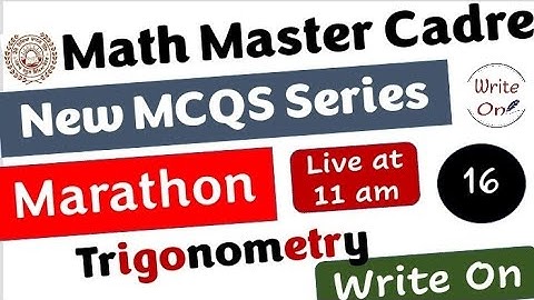 Math Master Cadre | Trigonometry | Most Important MCQs | Ch - 02 | New Classes |Deeply Explained