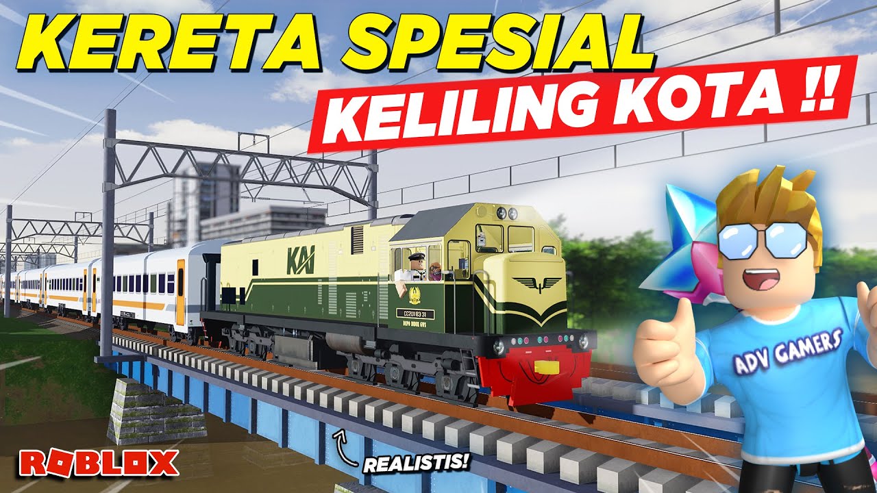 KELILING KOTA BARU NAIK KERETA API SPESIAL VINTAGE !! REVIEW GAME KAI - Roblox Indonesia