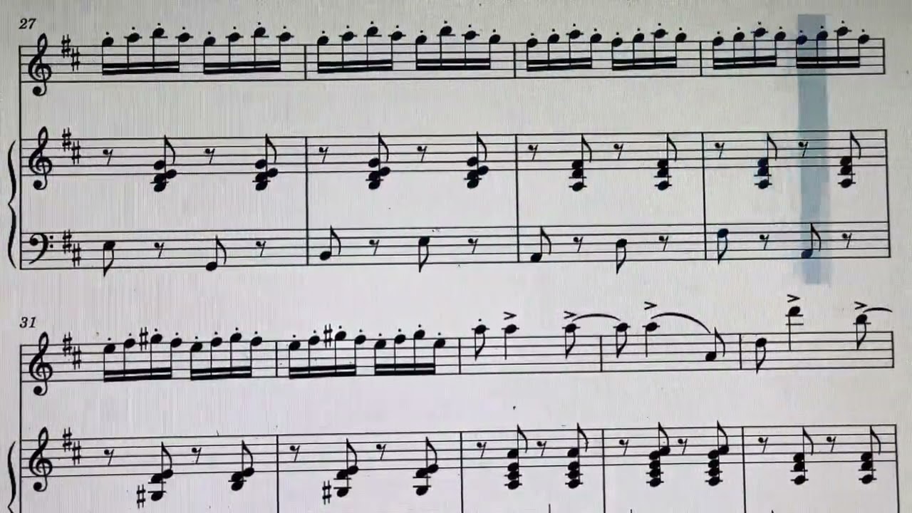 Czardas (Monti) SLOW karaoke for practice from measure 86