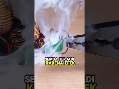 Kawat Tembaga Menyala Merah! Efek Induksi yang Keren Banget 🔥⚡ #elektronika #viralvideo #diy