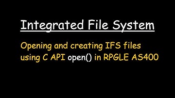 Opening and creating IFS files using C API open in RPGLE AS400