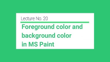 Foreground color and background color in MS Paint | Presented by : First Link Computer