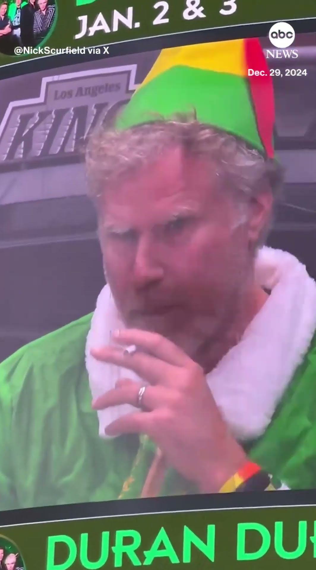 Will Ferrell dresses in full 'Elf' gear for NHL hockey game