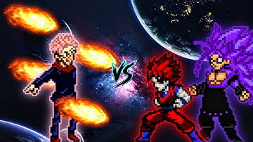 Sukuna V1.7 OP (New) VS Goku Terror Final & Ghost SSJ5 in Jump Force Mugen😱