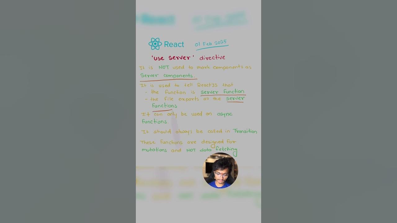 “use server” directive in ReactJS - YouTube