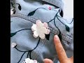 Джинсовая куртка для девочек, весенняя синяя с цветочной вышивкой, осенняя верхняя одежда девочек