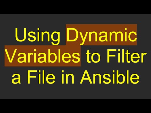 Using Dynamic Variables to Filter a File in Ansible