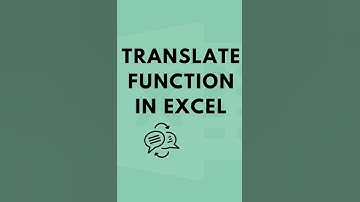 Excel TRANSLATE Function | How to use TRANSLATE function in Excel