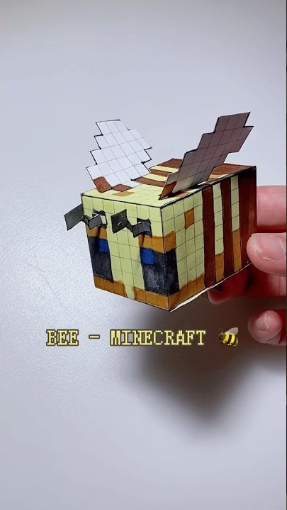 foldable bee minecraft  Поделки minecraft, Бумажные игрушки, Поделки