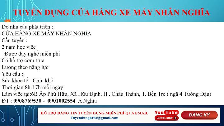 Cửa hàng xe máy tuyển dụng