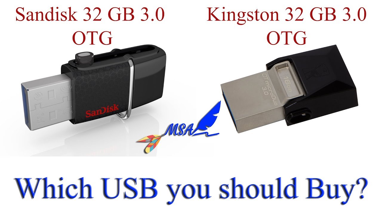 Speed test Kingston 3.0 USB vs Sandisk 3.0 USB | MSA - YouTube