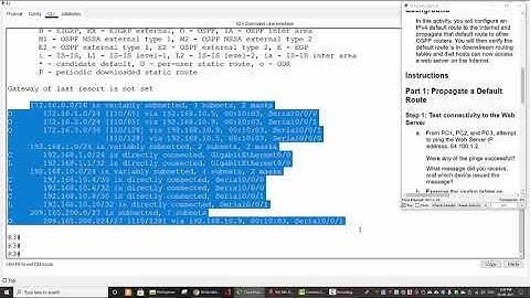 2.5.3 Packet Tracer -  Propagate a Default Route in OSPFv2