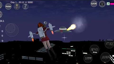 [Sakura School Simulator] Mission Shoot Down The UFO #1