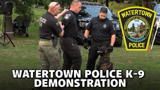 Watertown Police K-9 Demo Shows Detection, Obedience & Apprehension Skills