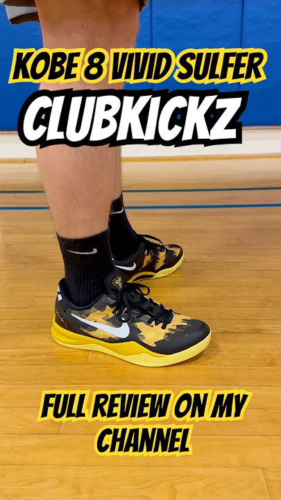 Kobe 8 Vivid Sulfer s2 from Clubkickz.  Full review on my channel. #kobe #basketball #review