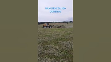 JCB FASTRAC 3230 zhrabáva ďatelinu