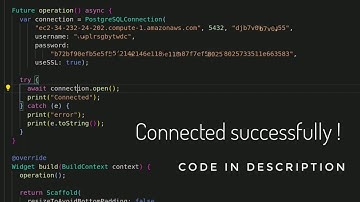 online PostgreSQL database in flutter app (Dart)