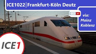 Führerstandsmitfahrt/Cabride FrankfurtKöln Deutz *ICE1022* (ICE1 II BR401)