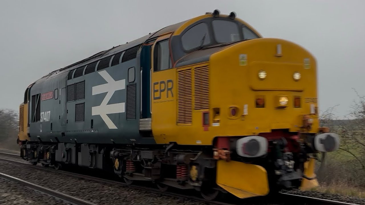 Diesel locomotive epic movement of the day 66770 DR80302 37407 66741 with great tones 