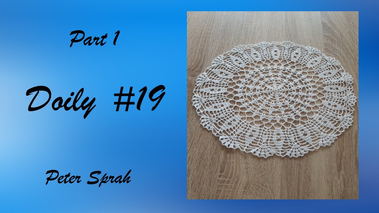 Crochet Doily #19; Part 1:  Round  1 - 9