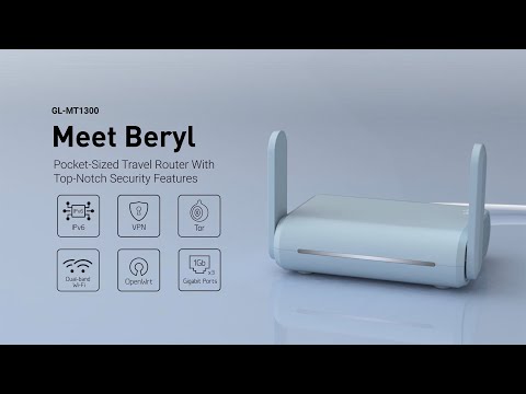 Beryl (GL-MT1300) Pocket-Sized Travel Router With Top-Notch Security Features