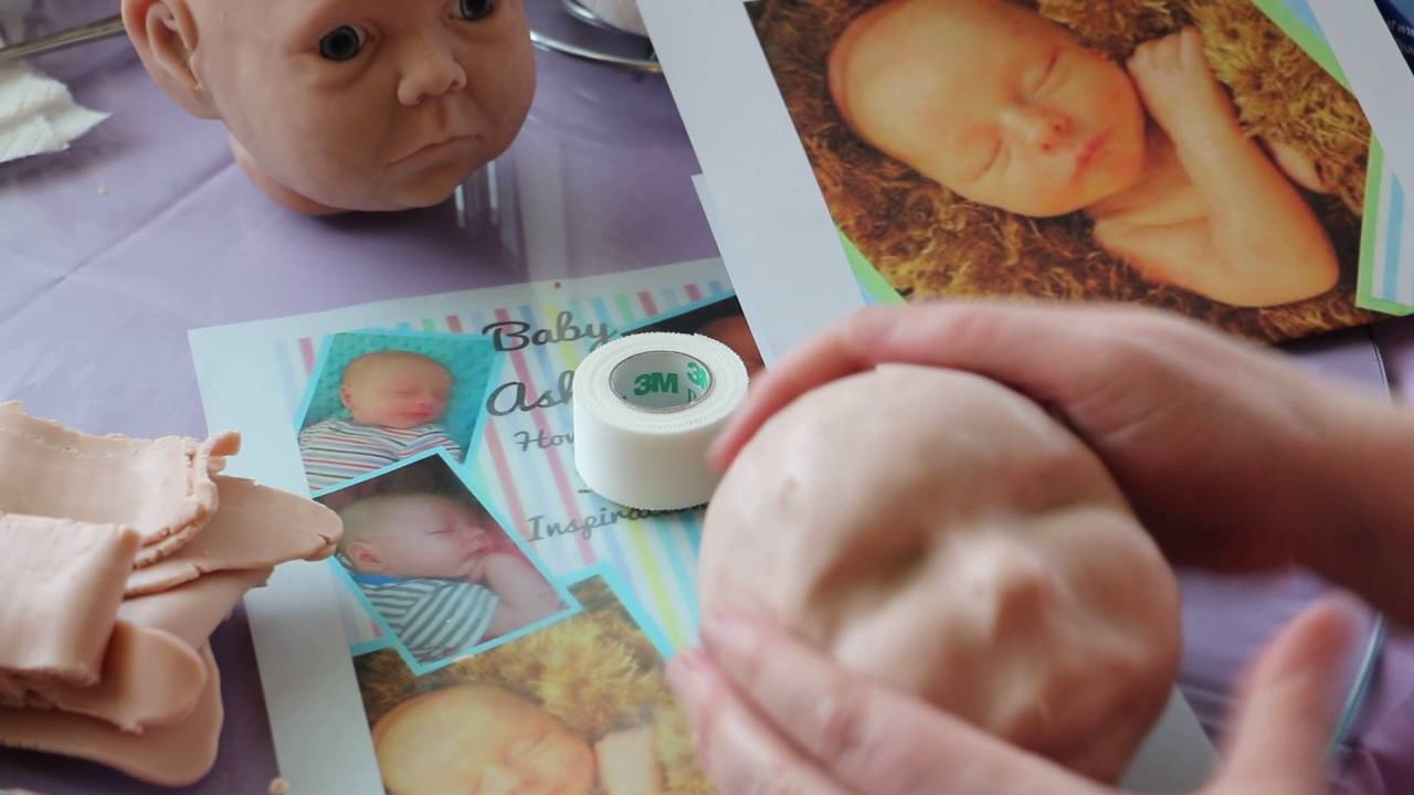 sculpting a doll head -part 5 silicone doll making
