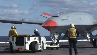 B-Roll: World's 1st Carrier Based Unmanned System Testing Aboard USS George H.W. Bush