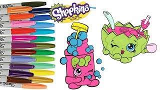 Shopkins Coloring Book Page Season 7 Bubbles Pop Mallory Watermelon Punch Sprinkled Donuts