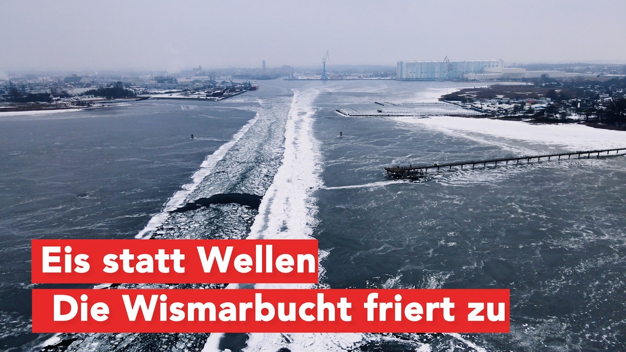 Seltene Eislandschaft in der Wismarbucht