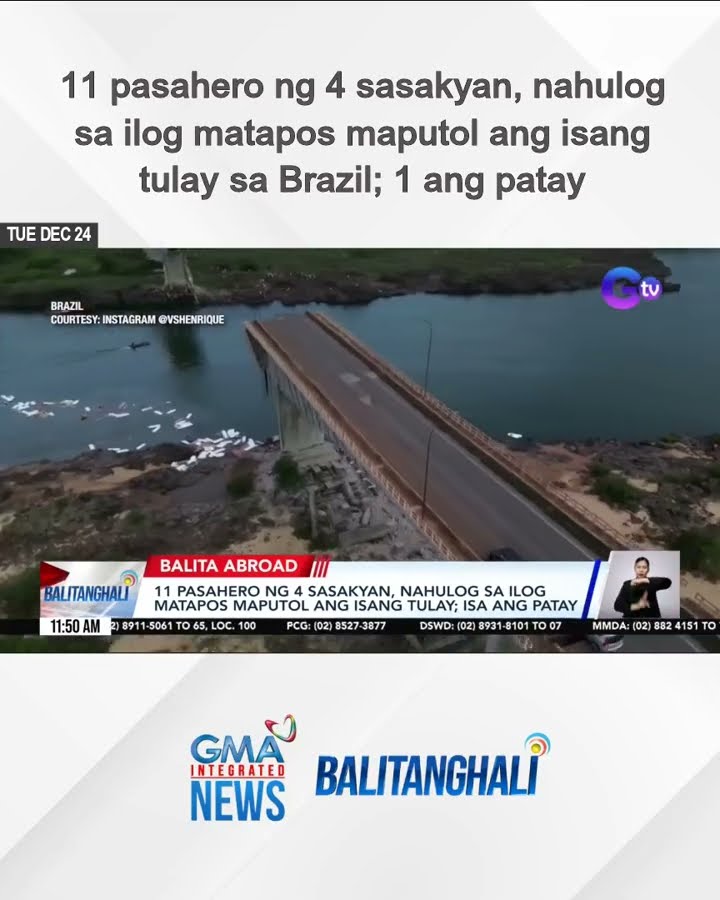 11 pasahero ng 4 sasakyan, nahulog sa ilog matapos maputol... | Balitanghali