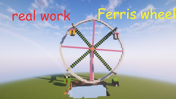 build a real work ferris wheel in 3 minutes with create mod（minecraft tutorial）