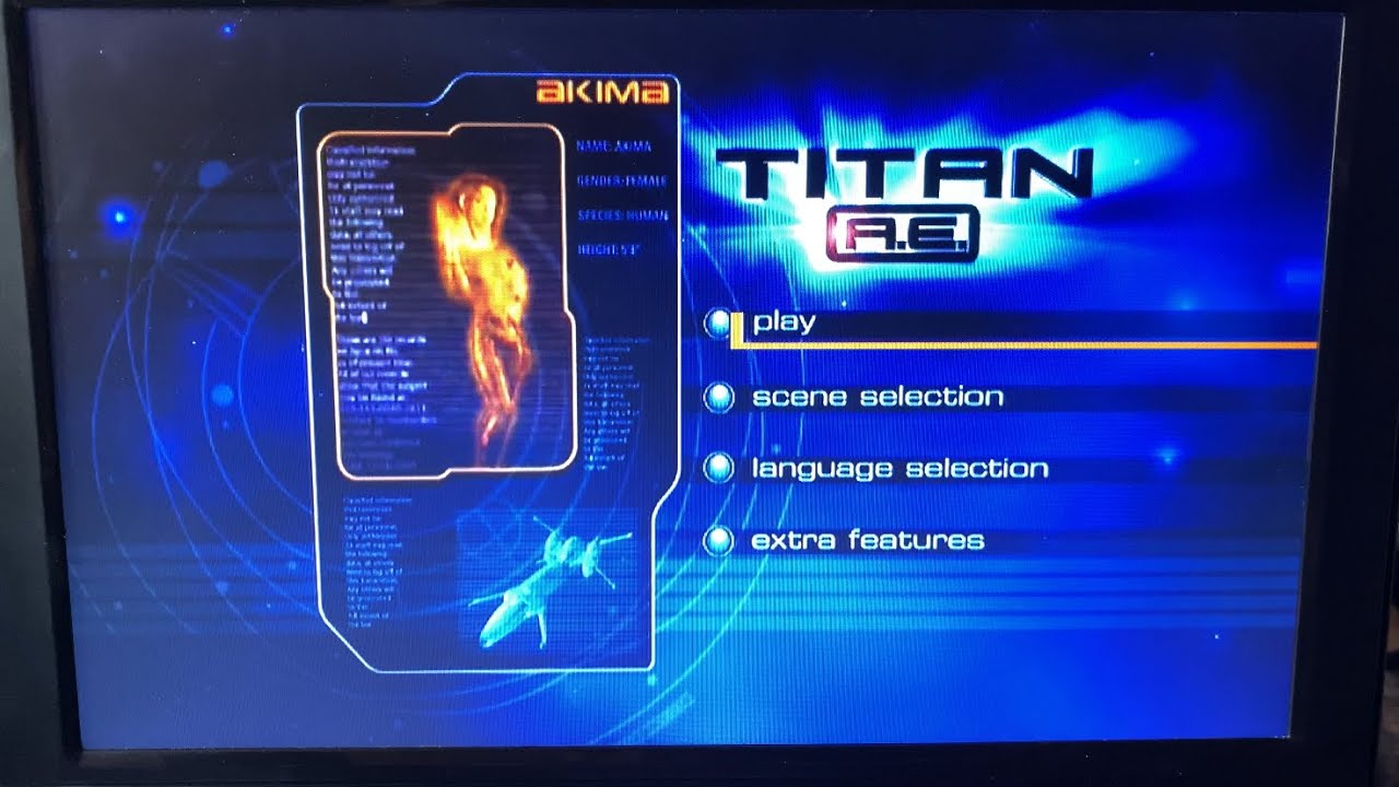 Opening to Titan AE 2000 DVD